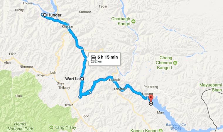 How to Reach Eco Traveller Camp Pangong from Hunder via Wari La Photo How to Reach Eco Traveller Camp Pangong from Hunder via Wari La